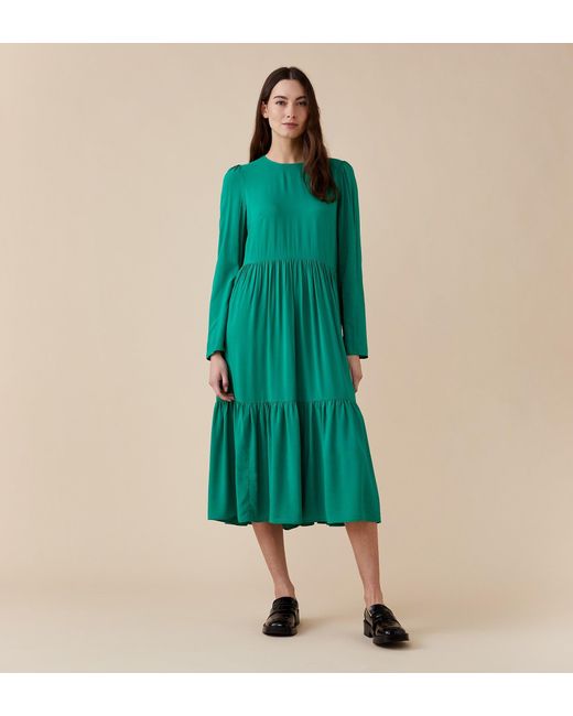 Finery London Green Edith Midi Dress