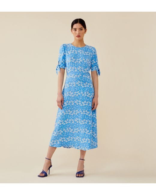 Finery London Blue Caley Midi Dress
