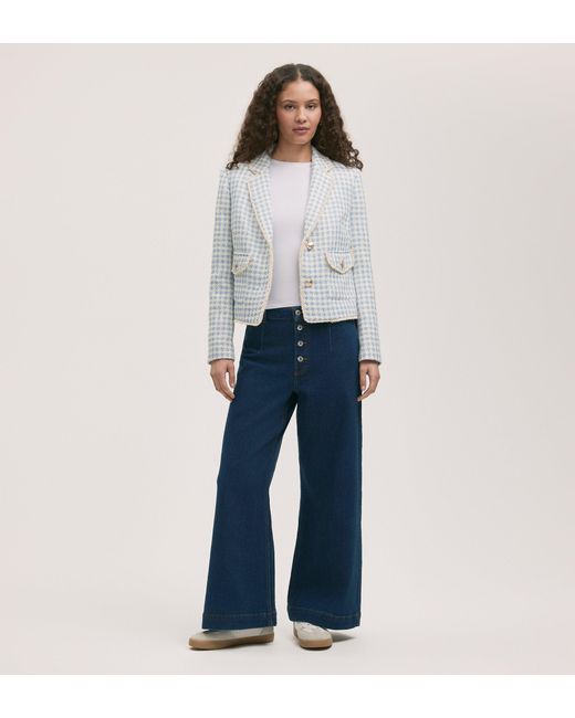 Finery London Gray Rochelle Tweed Jacket