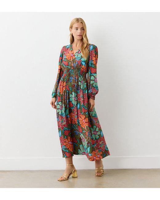 Finery London Multicolor Janis Crepe Midi Dress
