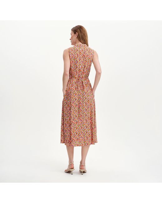 Finery London Multicolor Beatrice Sleeveless Midi Shirt Dress