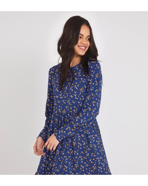 Finery London Blue Bella Midi Dress