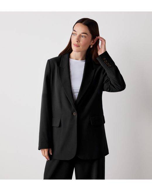Finery London Black Myla Longline Blazer