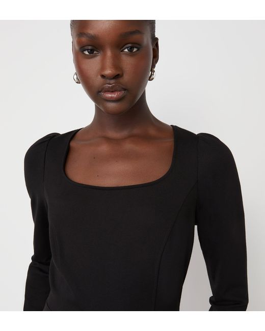 Finery London Black Kelly Ponte Jersey Midi Dress