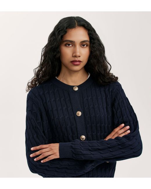 Finery London Blue Elaine Knitted Cardigan