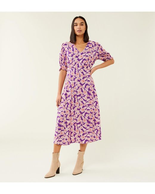 Women's Purple Orion Midi Dress