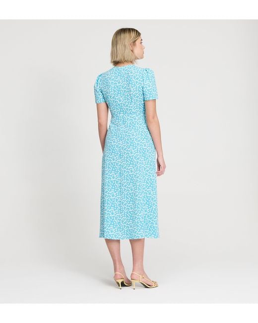 Finery London Blue Nieve Midi Dress