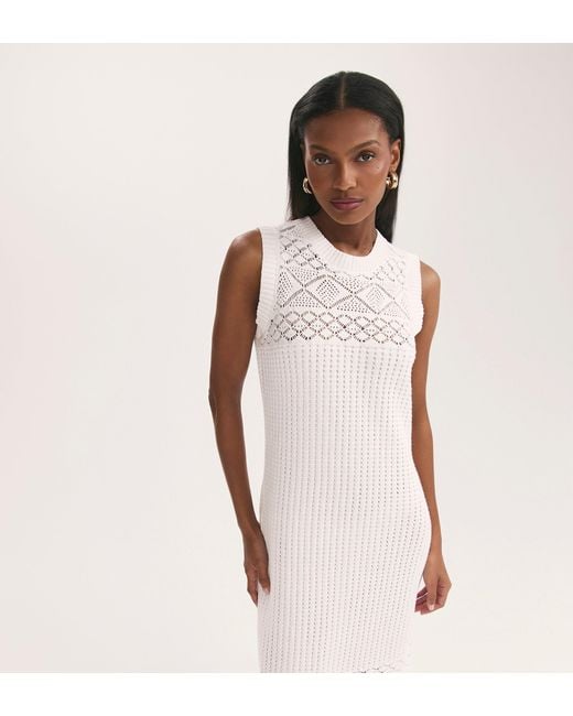 Finery London Natural Ravi Sleeveless Knitted Midi Dress