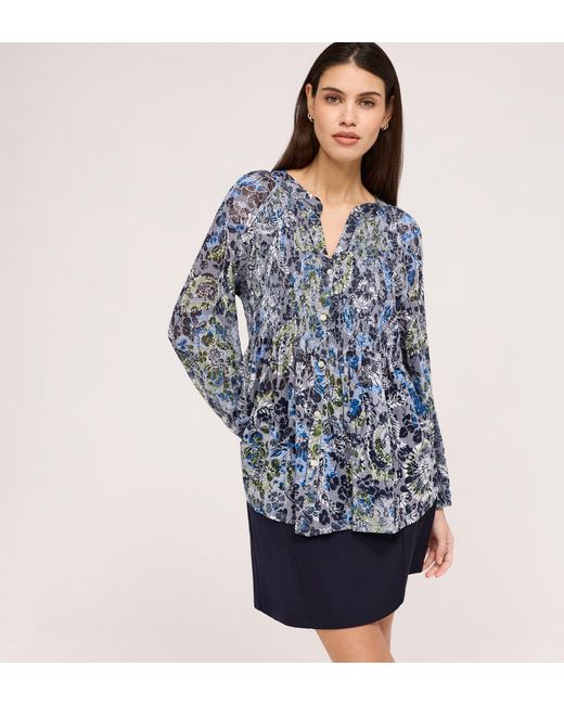 Finery London Blue Martha Jersey Blouse