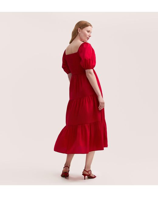 Finery London Melody Cotton Midi Tiered Dress