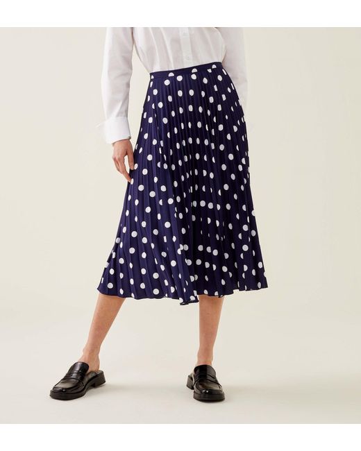 Finery London Blue Lottie Chiffon Skirt