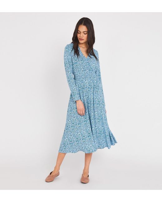 Finery London Blue Quinn Midi Dress