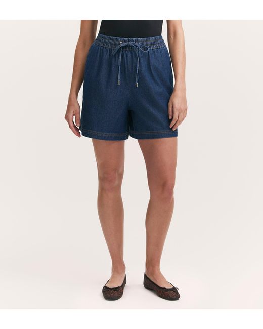 Finery London Blue Britney Denim Shorts
