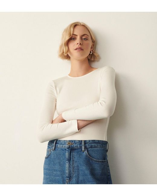 Finery London White Sandy Long Sleeve Top