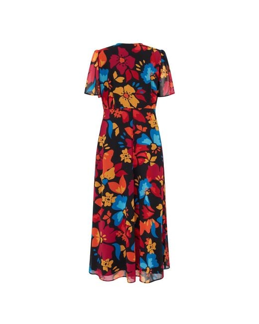 Finery London Red Carolina Midi Dress