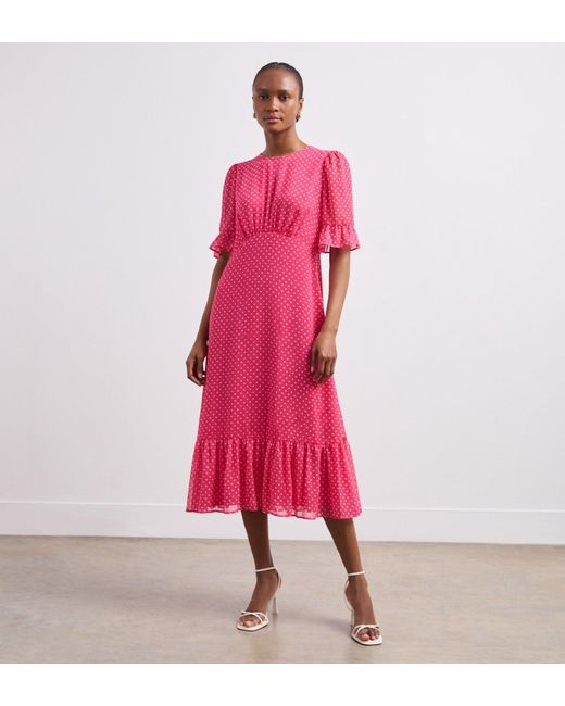 Finery London Pink Jennifer Midi Dress