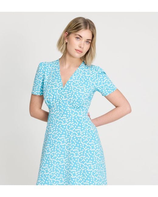 Finery London Blue Nieve Midi Dress