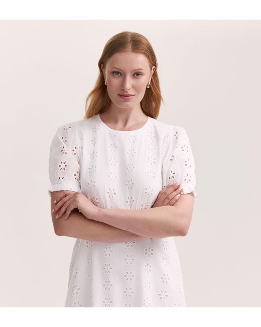 Finery London Pink Mela Cotton Midi Tea Dress