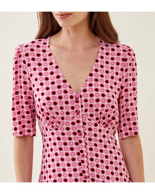 Finery London Pink Camilla Midi Dress