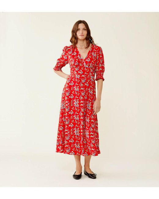 Women's Red Deena Midi Dress
