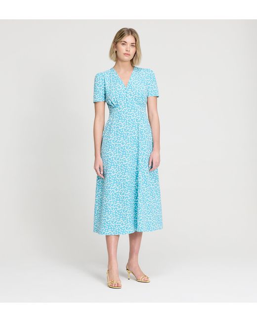 Finery London Blue Nieve Midi Dress
