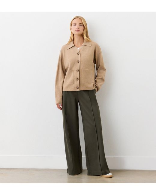 Finery London Natural Raegan Button Front Cardigan