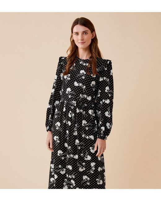 Finery London Black Myra Midi Dress