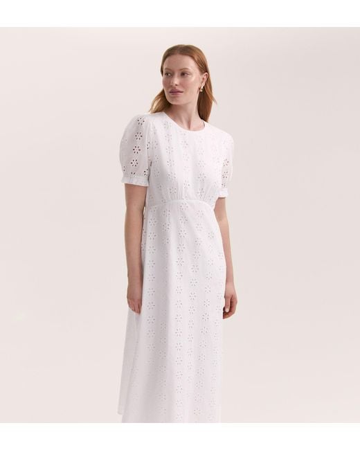 Finery London Pink Mela Cotton Midi Tea Dress