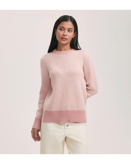 Finery London Pink Stella Cotton Crew Neck Jumper