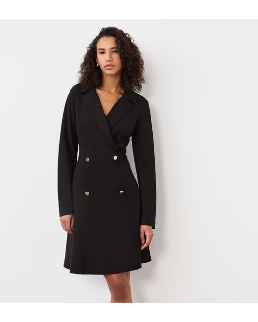 Finery London Black Rosita Ponte Jersey Midi Dress