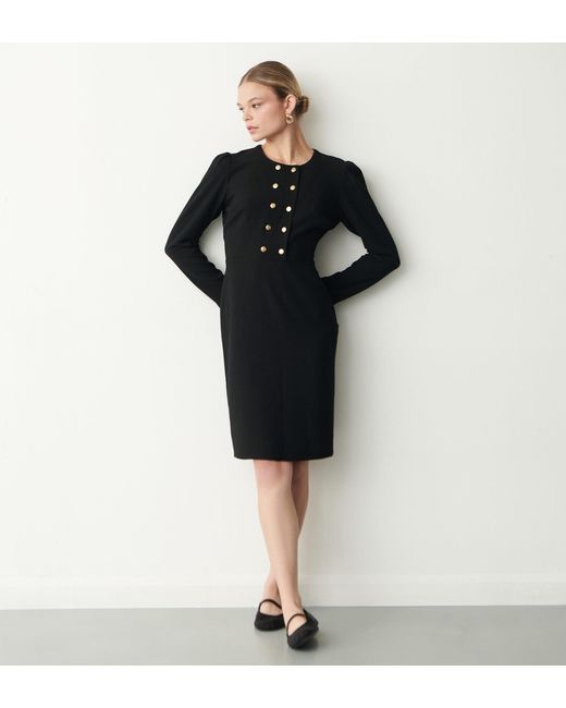 Finery London Black Tally Knee Length Dress