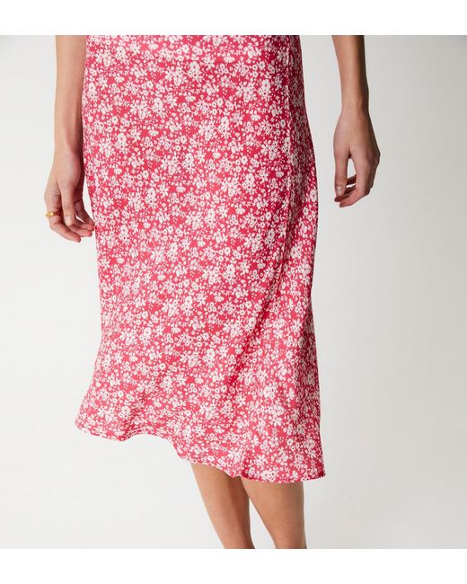 Women's Pink Evelyn Midi Skirt