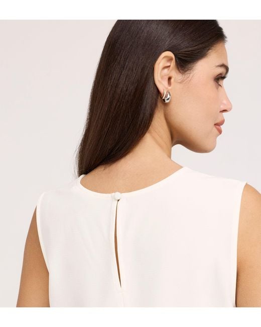 Finery London White Vallie Round Neck Vest
