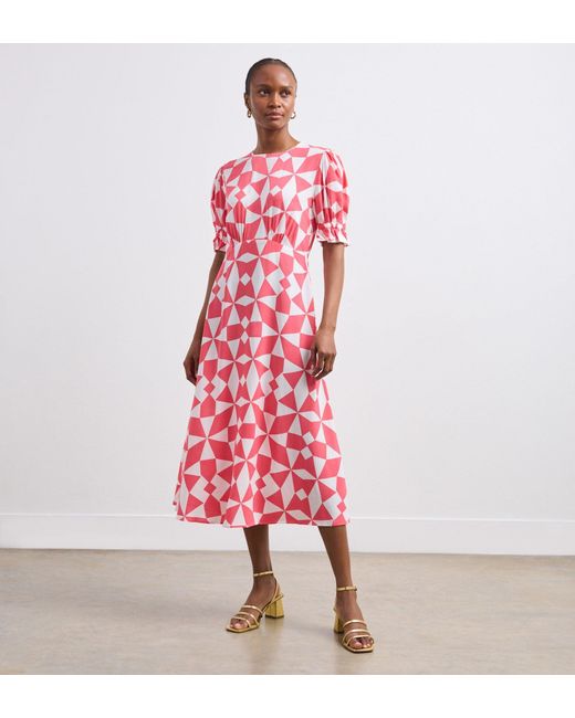 Finery London Red Mela Midi Dress