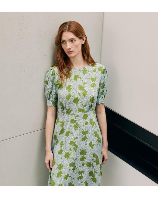 Finery London Green Mathilde Midi Dress