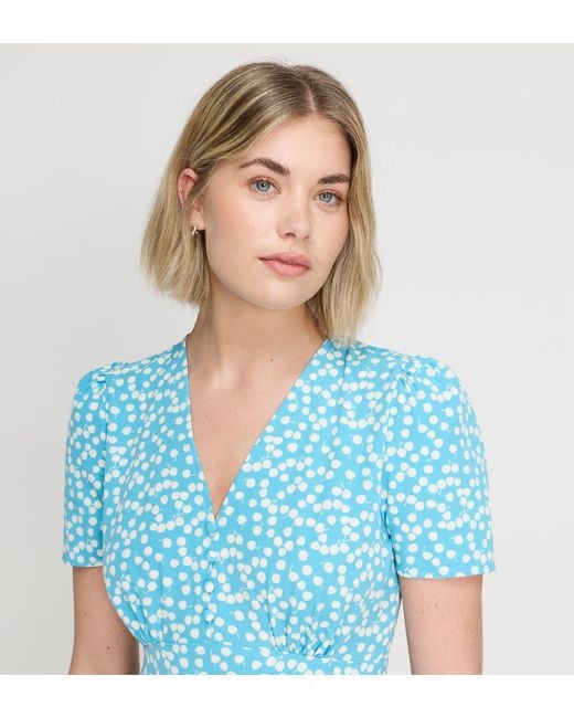 Finery London Blue Nieve Midi Dress