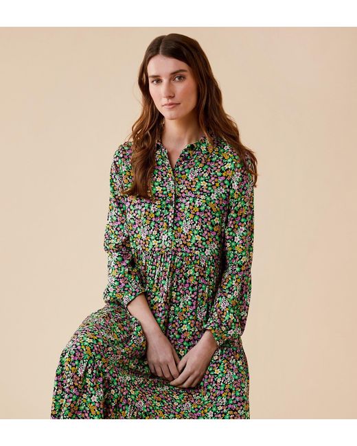 Women's Green Kalia Midi Viscose Dress