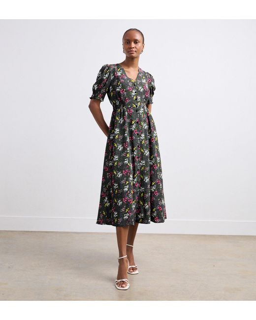 Women's Black River Crepe Midi Dress