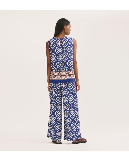 Finery London Blue Vallie Sleeveless Shell Top