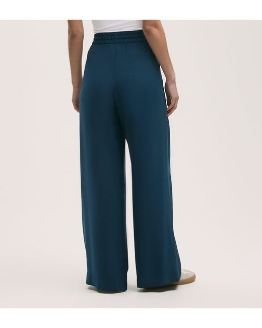 Finery London Blue Dixie Wide Leg Trousers