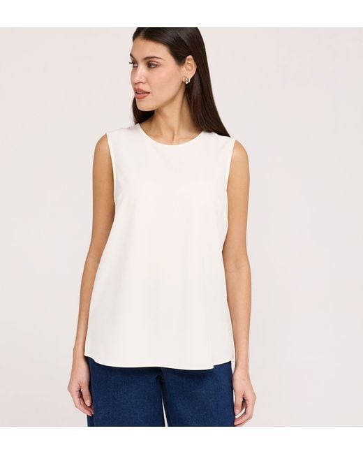 Finery London White Vallie Round Neck Vest