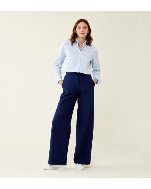 Finery London Blue Kaden Trousers