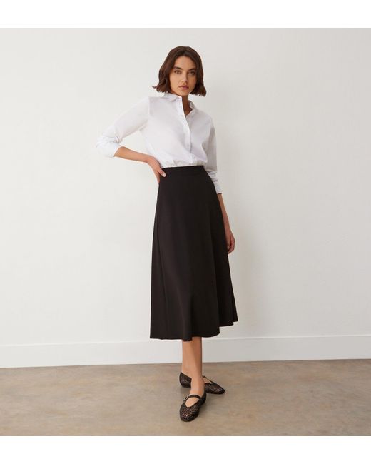 Finery London Black Ruth Ponte Jersey Midi Skirt