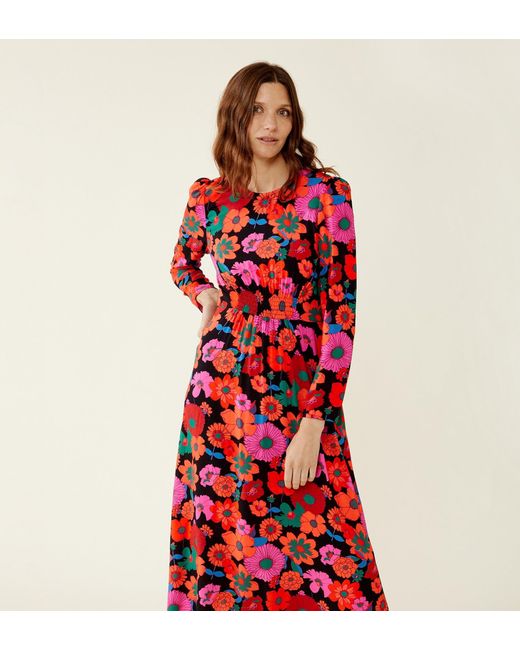 Women's Red Kelda Midi Dress