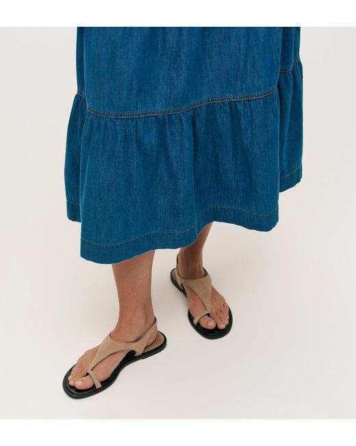 Finery London Blue Lulu Denim Midi Skirt