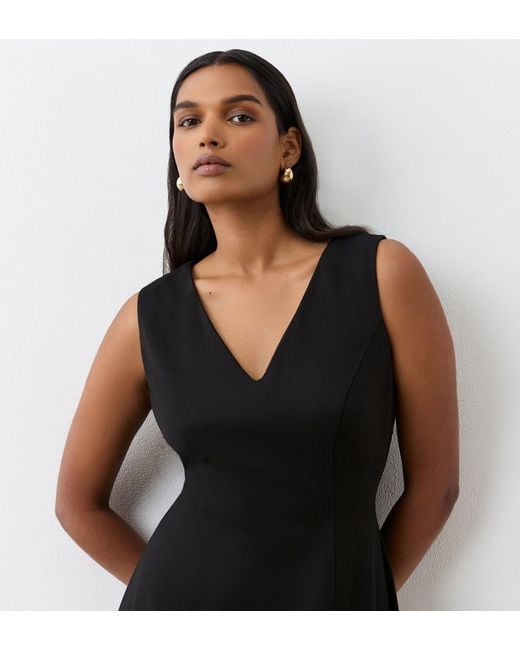 Finery London Black Adele Ponte Jersey Midi Dress
