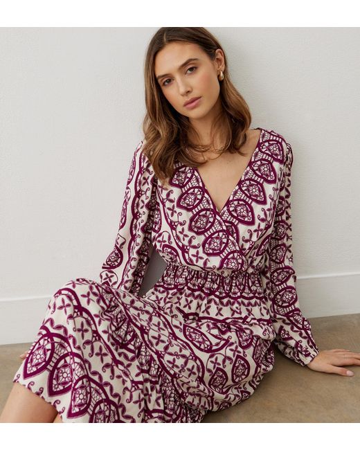 Finery London Red Suzie Midi Dress