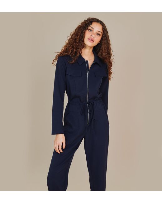 Finery London Blue Hallford Jumpsuit