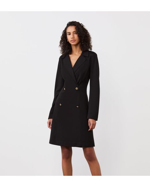 Finery London Black Rosita Ponte Jersey Midi Dress
