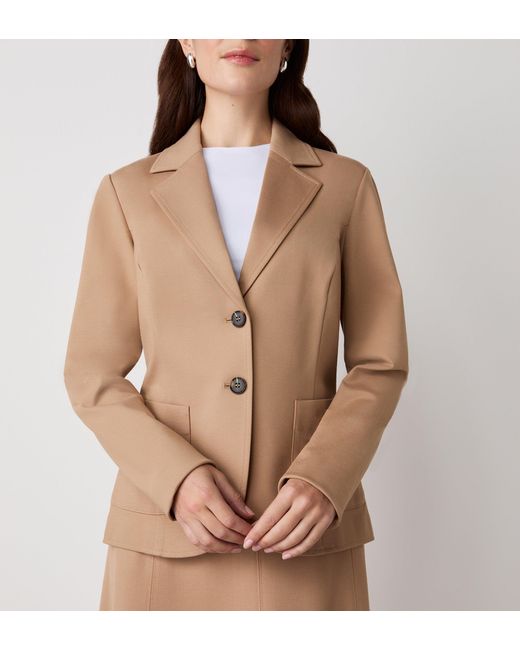 Finery London Brown Jules Ponte Jersey Blazer